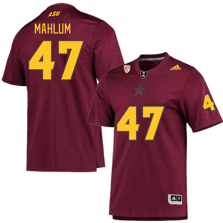 Men #47 Race Mahlum Arizona State Sun Devils College Football Jerseys Stitched Sale-Maroon - Click Image to Close